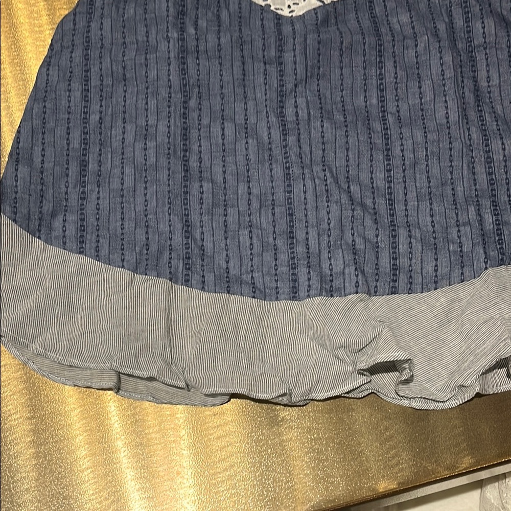 NWT Doe & Rae Blue Embroidered Tank - Picture 4 of 6